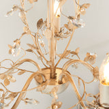5 Light Chandelier in Cream with Brushed Gold effect (0711LUL5CR)