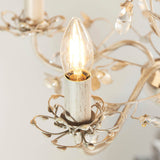 5 Light Chandelier in Cream with Brushed Gold effect (0711LUL5CR)