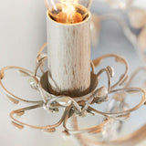 5 Light Chandelier in Cream with Brushed Gold effect (0711LUL5CR)