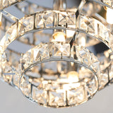4 Light Chrome Plated Flush with Clear Faceted Crystals (0711MOT4CH)