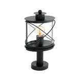 1 Light Outdoor IP44 Black Pedestal with Acrylic Transparent Shade (0794HIL94864))