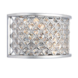 Crystal and Chrome Wall Light (0711HUD2WBCH)