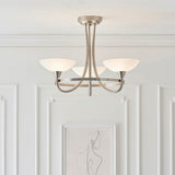 3 Light Semi Flush in Satin Chrome (0711CAG3SC)