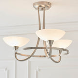 3 Light Semi Flush in Satin Chrome (0711CAG3SC)
