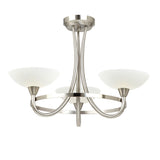 3 Light Semi Flush in Satin Chrome (0711CAG3SC)