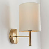1 Light Wall Light in Antique Brass with Cream Shade (0711BRIO1WBAB)
