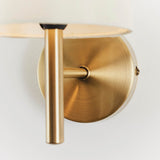 1 Light Wall Light in Antique Brass with Cream Shade (0711BRIO1WBAB)