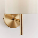 1 Light Wall Light in Antique Brass with Cream Shade (0711BRIO1WBAB)
