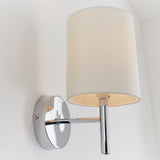 1 Light Wall Light in Chrome with White Shade (0711BRIO1WBCH)