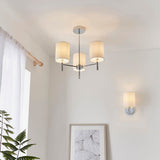 1 Light Wall Light in Chrome with White Shade (0711BRIO1WBCH)
