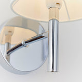 1 Light Wall Light in Chrome with White Shade (0711BRIO1WBCH)