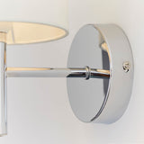 1 Light Wall Light in Chrome with White Shade (0711BRIO1WBCH)