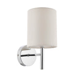 1 Light Wall Light in Chrome with White Shade (0711BRIO1WBCH)