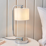 Touch Table Lamp - Polished Chrome with White Shade (0711CANTLCH)