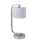 Touch Table Lamp - Polished Chrome with White Shade (0711CANTLCH)