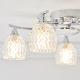 5 Light Semi Flush in Chrome with Glass Shades (0711BOY5CH)