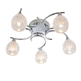 5 Light Semi Flush in Chrome with Glass Shades (0711BOY5CH)