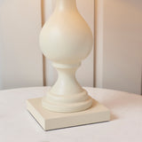 1 Light Wooden Table Lamp finished in Ivory with Linen Shade (0711MARTLIV)