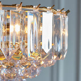 3 Light Pendant finished in Brass with clear acrylic detailing (0711FAR14BP)