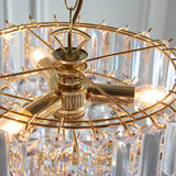 3 Light Pendant finished in Brass with clear acrylic detailing (0711FAR14BP)