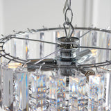 3 Light Pendant finished in Chrome with clear acrylic detailing (0711FAR14CH)
