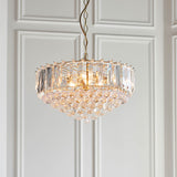 6 Light Pendant finished in Brass with clear acrylic detailing (0711FAR18BP)