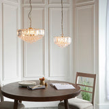 6 Light Pendant finished in Brass with clear acrylic detailing (0711FAR18BP)