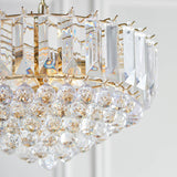 6 Light Pendant finished in Brass with clear acrylic detailing (0711FAR18BP)