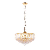 6 Light Pendant finished in Brass with clear acrylic detailing (0711FAR18BP)