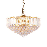 6 Light Pendant finished in Brass with clear acrylic detailing (0711FAR18BP)