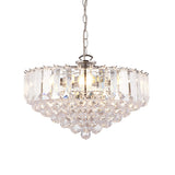 6 Light Pendant finished in Chrome with clear acrylic detailing (0711FAR18CH)