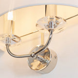 2 Light Wall Lamp - Bright Nickel with Vintage White Shade (0711NIX60180)