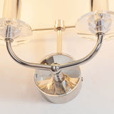 2 Light Wall Lamp - Bright Nickel with Vintage White Shade (0711NIX60180)