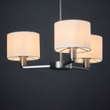 3 Light Pendant in Matt Nickel with White Vintage Shade (0711DAL60256)