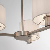 3 Light Pendant in Matt Nickel with White Vintage Shade (0711DAL60256)