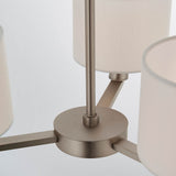 3 Light Pendant in Matt Nickel with White Vintage Shade (0711DAL60256)