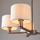 5 Light Pendant in Matt Nickel with White Vintage Shade (0711DAL60257)