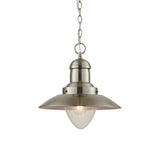 Outdoor 1 Light Pendant in Satin Nickel - Height Adjustable (0711MEN60799)