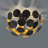3 Light Flush in Black and Gold (1542DIS0332)