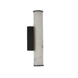 Bathroom 35cm Tall LED Wall Light Cylindrical Matt Black Marble effect (0483OPA1BK)
