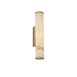 Bathroom 35cm Tall LED Wall Light Cylindrical - Matt Gold Marble effect (0483OPA1GO)
