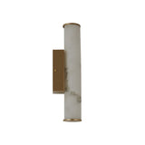 Bathroom 35cm Tall LED Wall Light Cylindrical - Matt Gold Marble effect (0483OPA1GO)