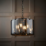 4 Light Pendant with Bevelled Smoked Glass (0711CLO61281)
