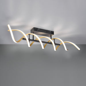 LED Integrated Gold Ceiling Lamp with Adjustable White Light Colour (1542SEQ641810208)