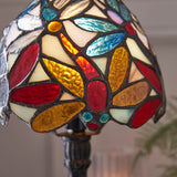 1 Light Mini Table Lamp Tiffany Style Coloured Glass (0711LOR64246)