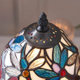 1 Light Mini Table Lamp Tiffany Style Coloured Glass (0711LOR64246)