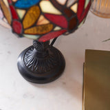 1 Light Mini Table Lamp Tiffany Style Coloured Glass (0711LOR64246)