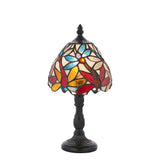 1 Light Mini Table Lamp Tiffany Style Coloured Glass (0711LOR64246)