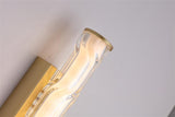 Bathroom Wall Light 33cm Matt Gold With Rippled Glass (0483VIB01GO)