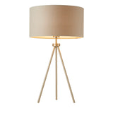 Tripod Table Lamp - Matt Nickel - Comes with Grey Fabric Shade (0711TRI66986)